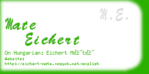 mate eichert business card